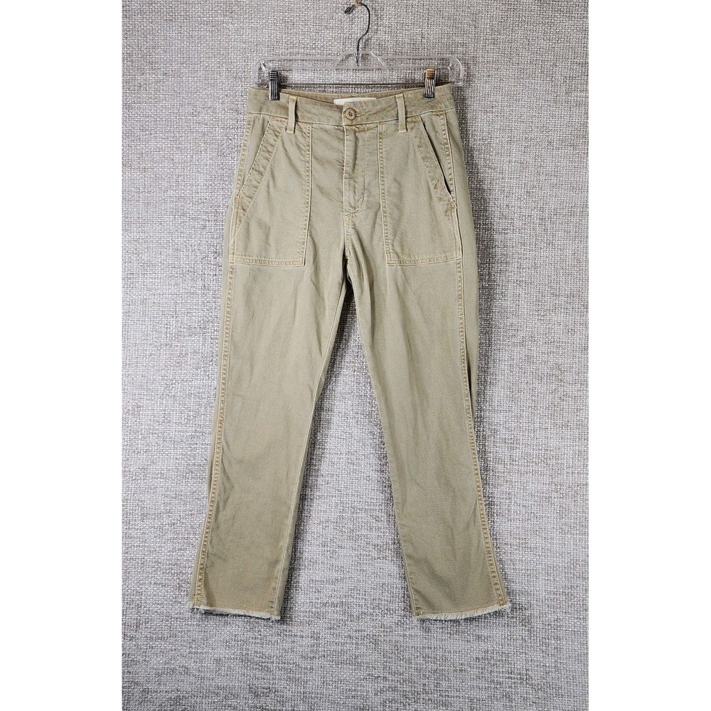 AMO‎ Easy Army Trouser Pants Womens 24 Beige (actual 26x25) Relaxed Straight Leg